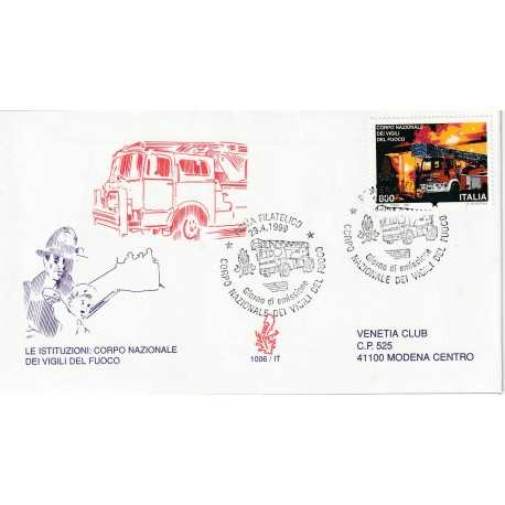 1999 FDC VENETIA 1006/IT ITALIA LE ISTITUZIONI VIGILI DEL FUOCO MF80476