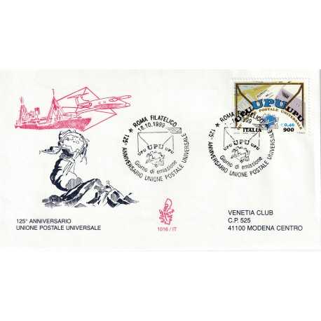 1999 FDC VENETIA 1016/IT ITALIA 125 ANN. UNIONE POSTALE MF80486