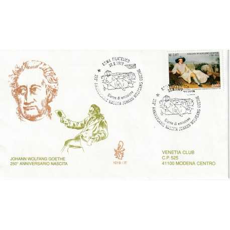 1999 FDC VENETIA 1019/IT ITALIA GOETHE 250 ANN. NASCITA MF80490