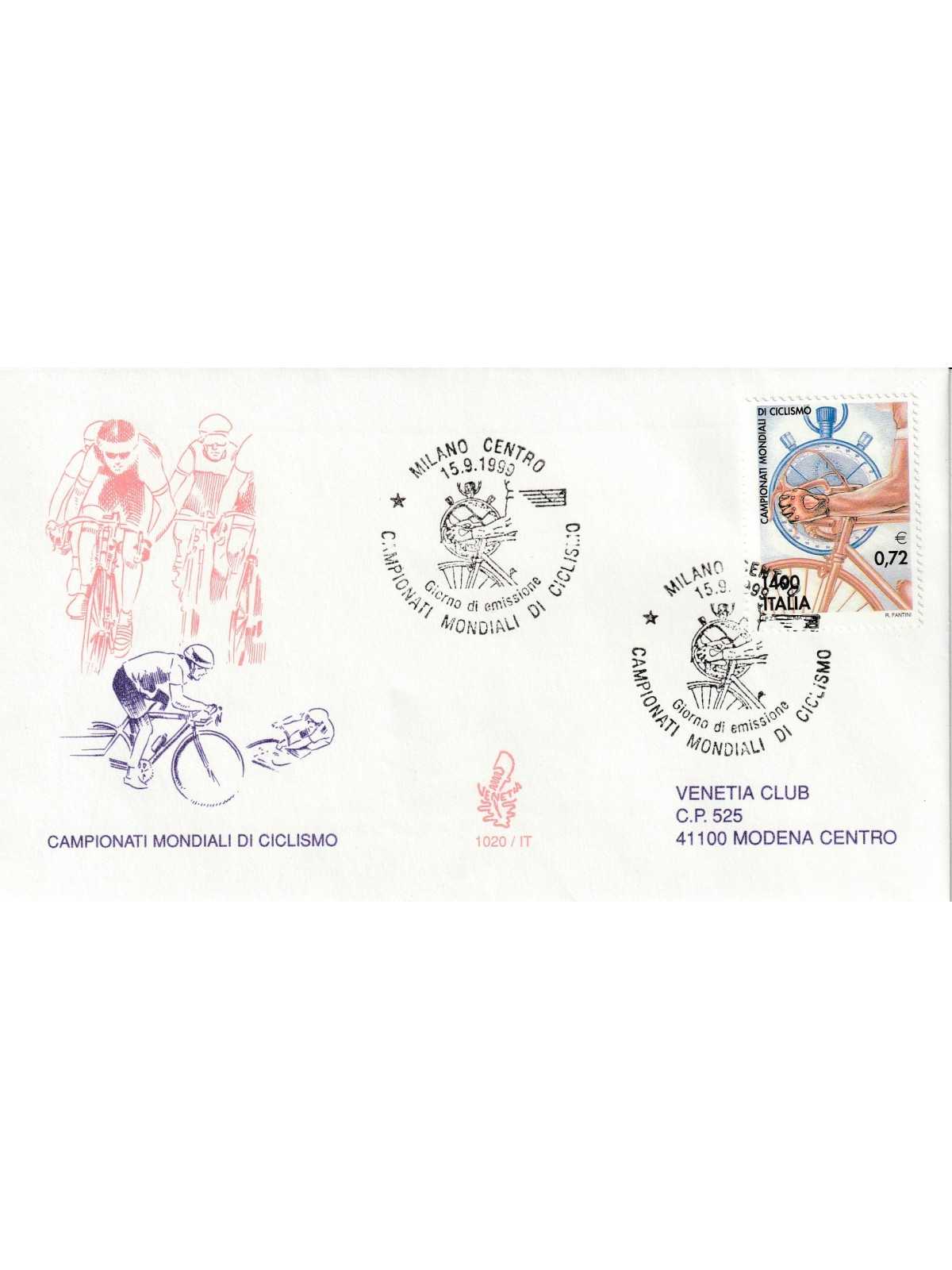 1999 FDC VENETIA 1020/IT ITALIA CAMPIONATI MONDIALI CICLISMO MF80491