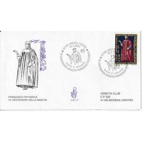 2004 FDC VENETIA N. 1239/IT ITALIA PETRARCA VII CENT. DALLA NASCITA MF80514