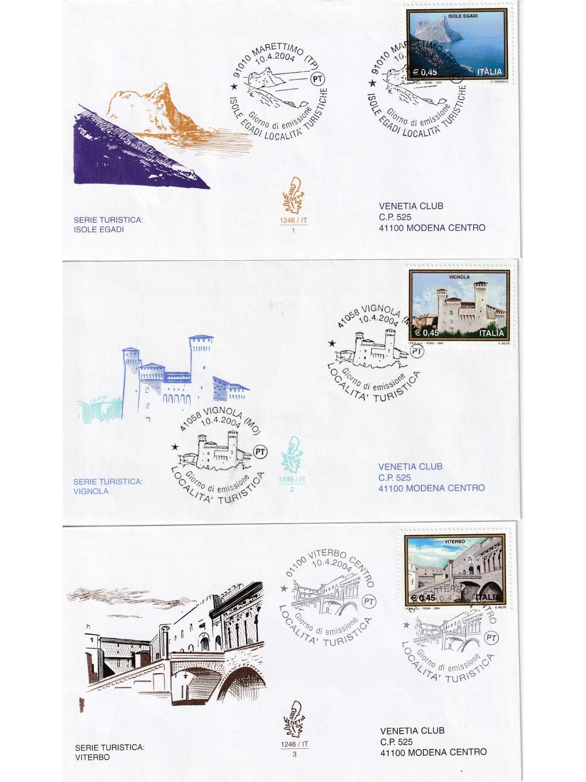 2004 FDC VENETIA N. 1246/IT ITALIA SERIE TURISTICA MF80520