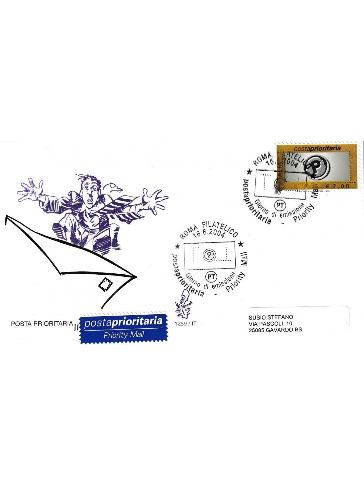 2004 FDC VENETIA N. 1259/IT ITALIA POSTA PRIORITARIA MF80533