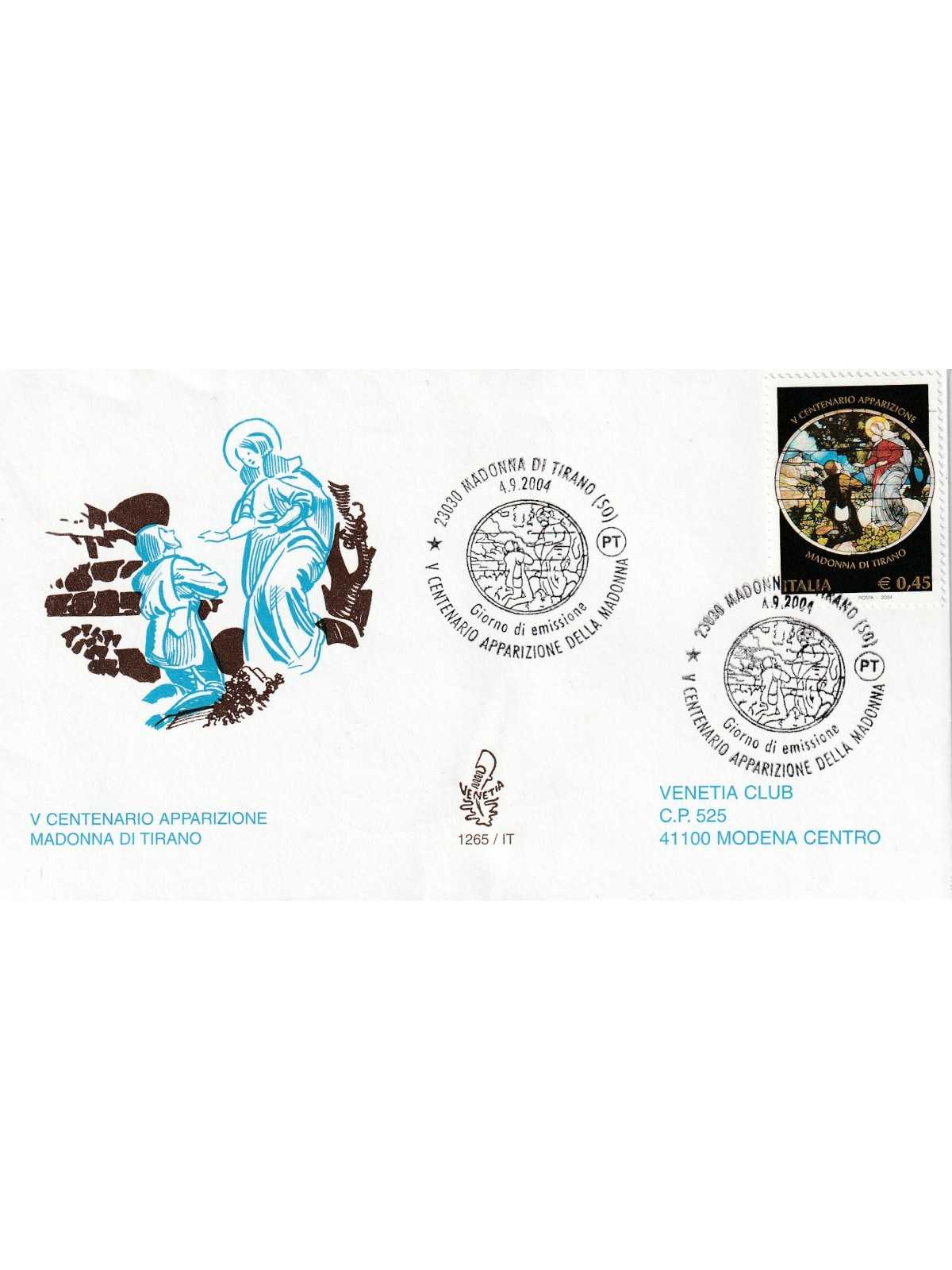 2004 FDC VENETIA N. 1265/IT ITALIA MADONNA DI TIRANO MF80539