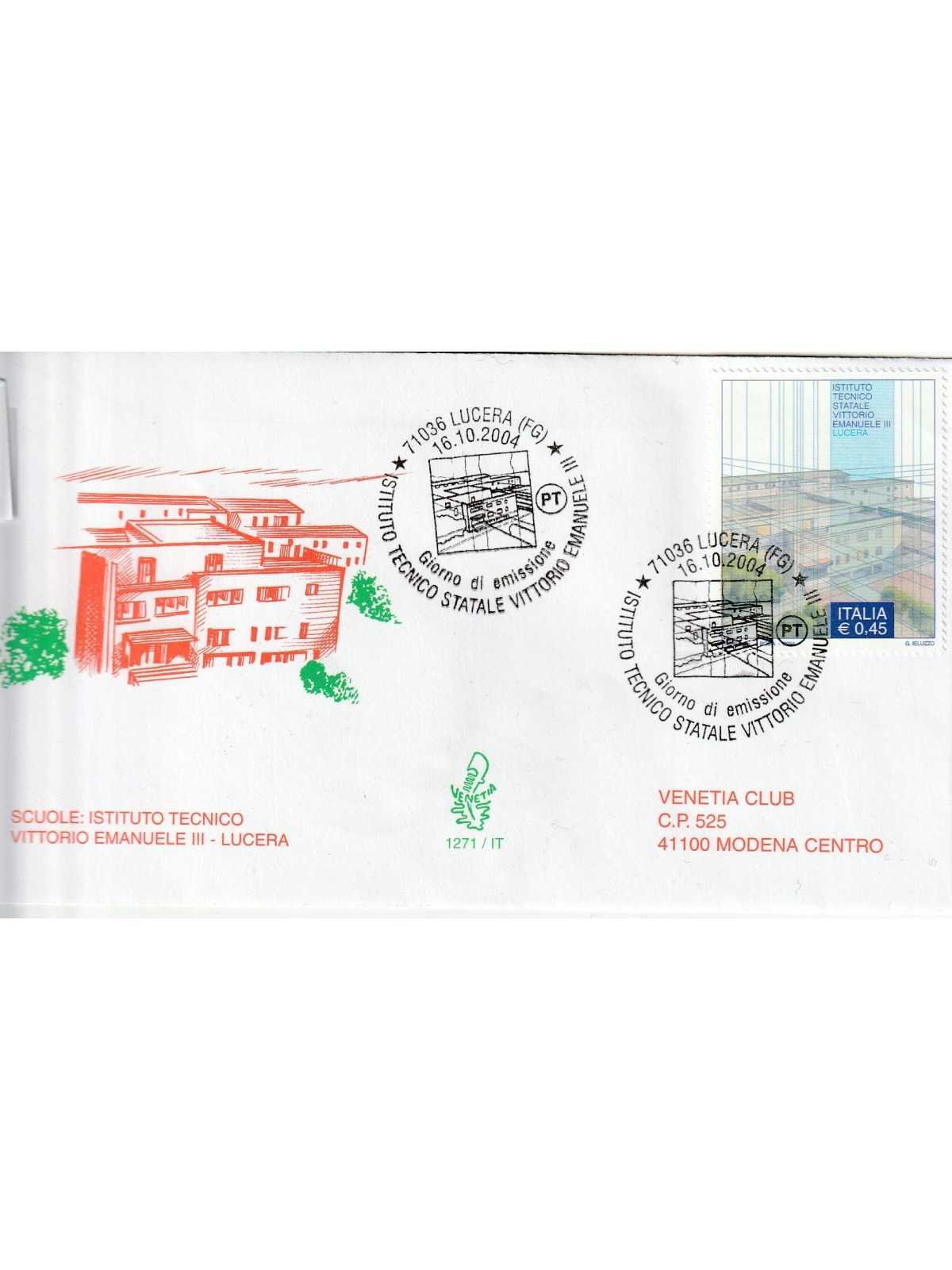 2004 FDC VENETIA N. 1271/IT ITALIA ISTITUTO TECNICO LUCERA MF80544