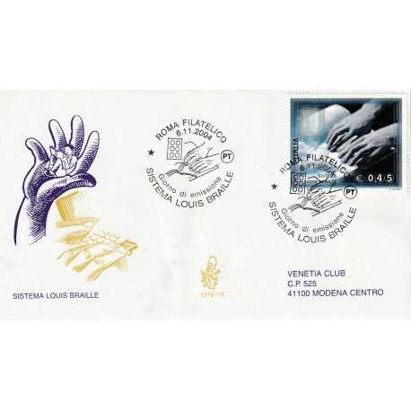 2004 FDC VENETIA N. 1279/IT TALIA SISTEMA LOUIS BRAILLE MF80552