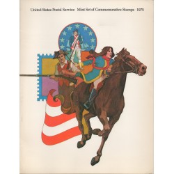 1975 USA FOLDER FILATELICO COMPLETE SET 28 V. MNH MF28456