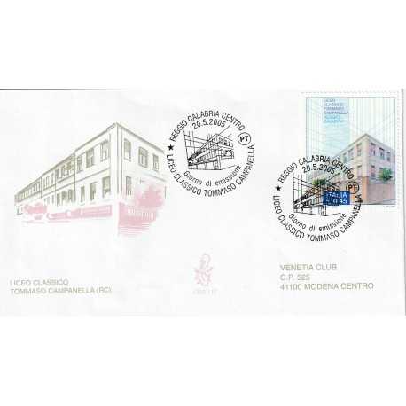 2005 FDC VENETIA N. 1302/IT ITALIA LICEO CLASSICO CAMPANELLA MF80574