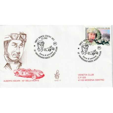 2005 FDC VENETIA N. 1312/IT ITALIA ALBERTO ASCARI - 50 MORTE MF80584