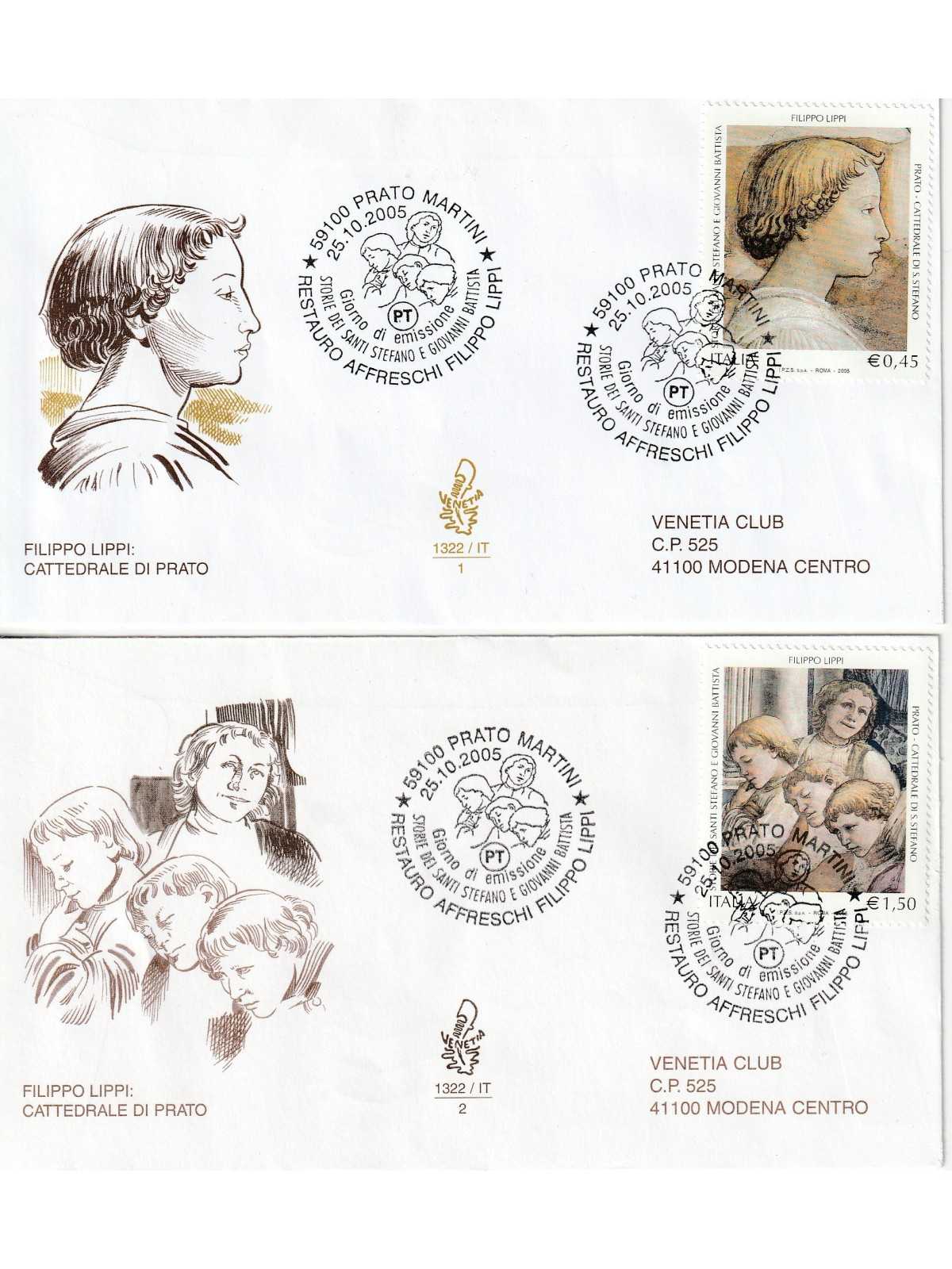 2005 FDC VENETIA N. 1322/IT TALIA SERIE FILIPPO LIPPI MF80593