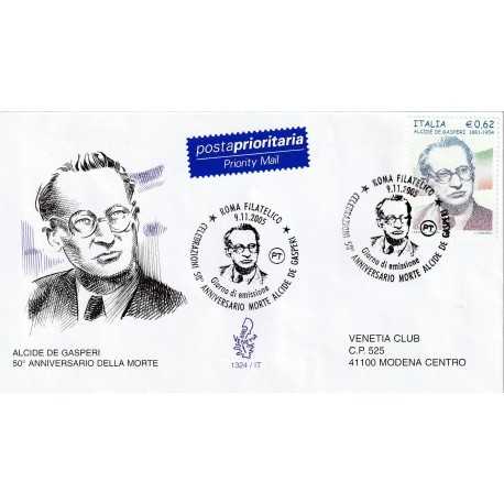 2005 FDC VENETIA N. 1324/IT ITALIA ALCIDE DE GASPERI MF80595