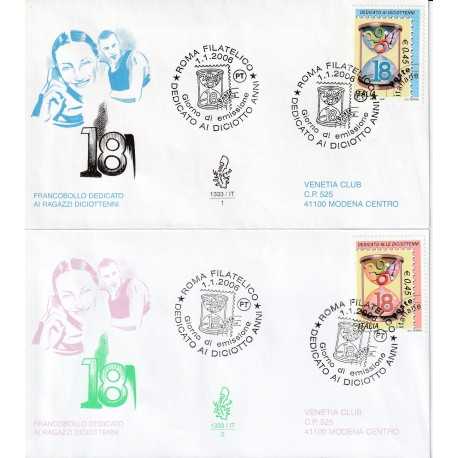 2006 FDC VENETIA 1333/IT ITALIA SERIE FRANCOBOLLO DICIOTTENNI BF MF80604