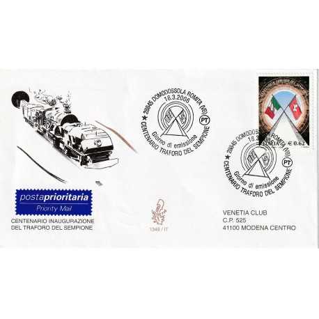 2006 FDC VENETIA 1349/IT ITALIA CENT. TRAFORO SEMPIONE MF80618