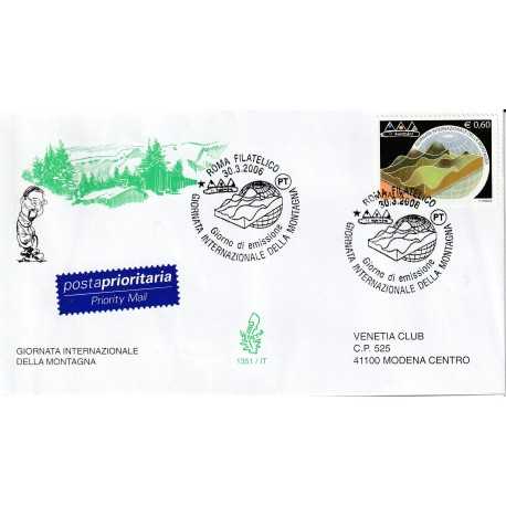 2006 FDC VENETIA 1351/IT ITALIA GIORNATA INT. DELLA MONTAGNA MF80620