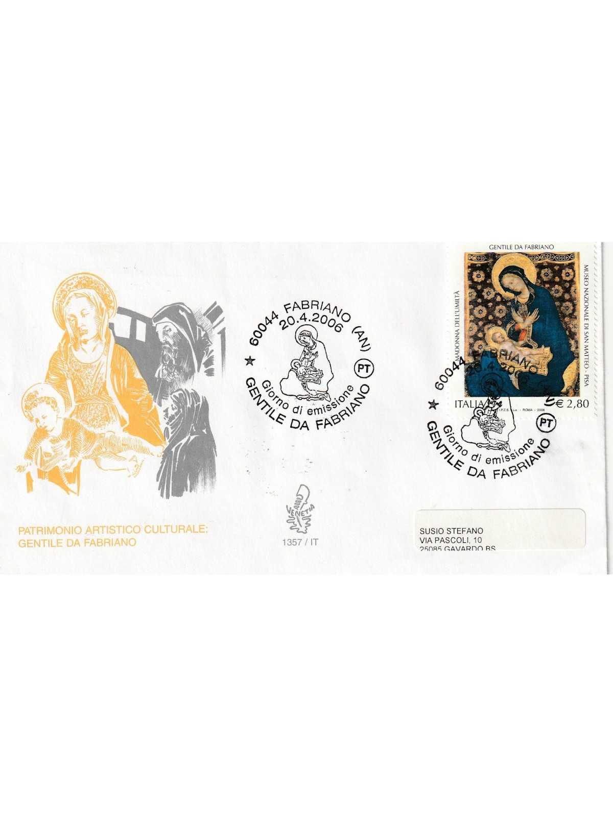 2006 FDC VENETIA 1357/IT ITALIA GENTILE DA FABRIANO MF80625