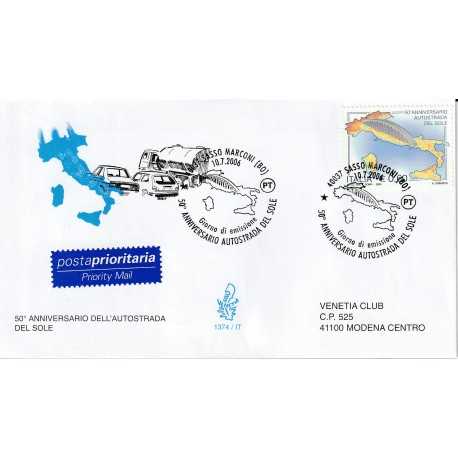 2006 FDC VENETIA 1374/IT ITALIA 50 ANN. AUTOSTRADA DEL SOLE MF80629