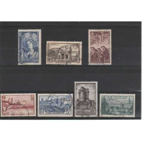 1938 FRANCIA FRANCE VEDUTE - UNIF N 388 - 394 SETTE VAL USATI MF55455