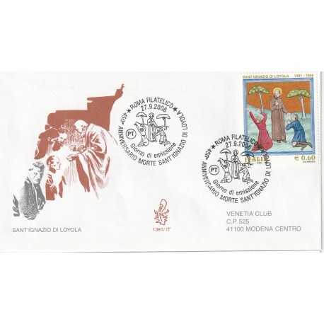 2006 FDC VENETIA 1381/IT ITALIA SANT'IGNAZIO DI LOYOLA MF80636