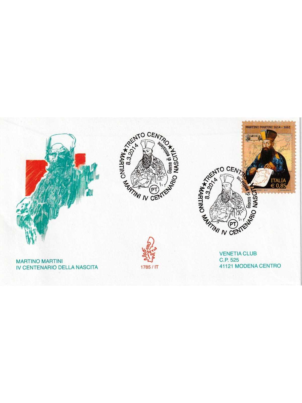 2014 FDC VENETIA 1785/IT ITALIA MARTINO MARTINI MF80737