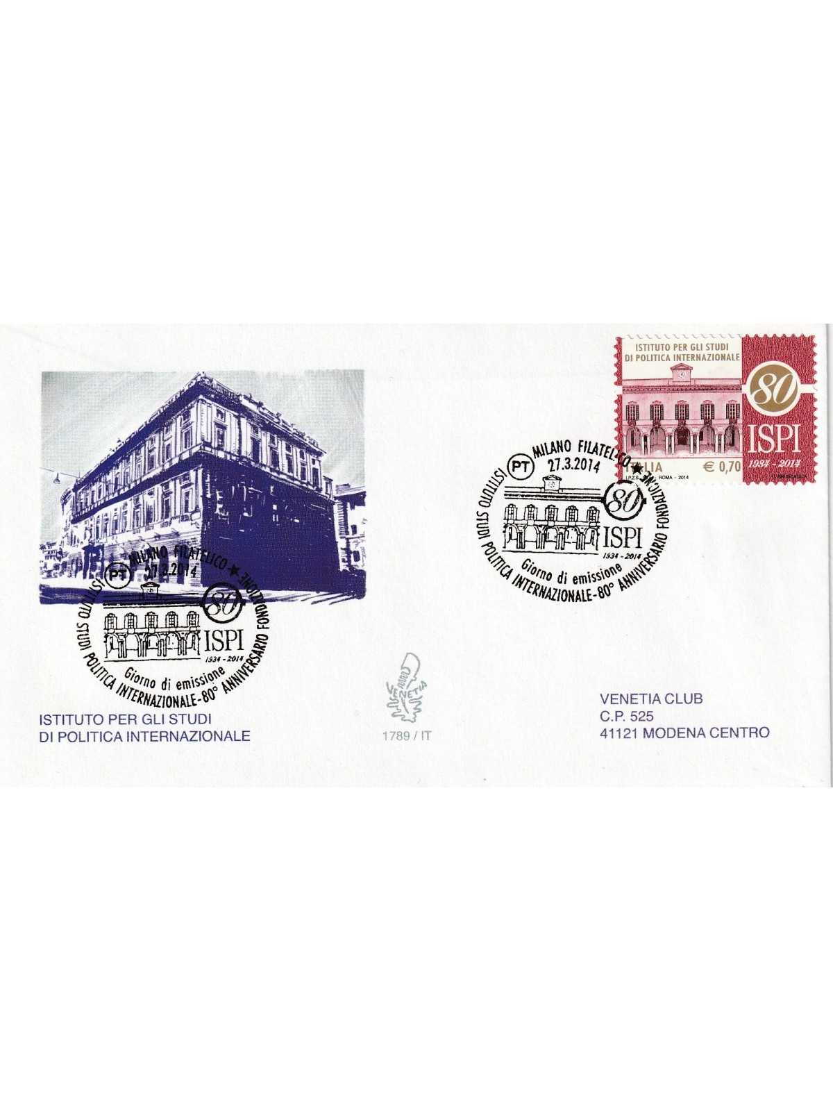 2014 FDC VENETIA 1789/IT ITALIA ISPI MF80740