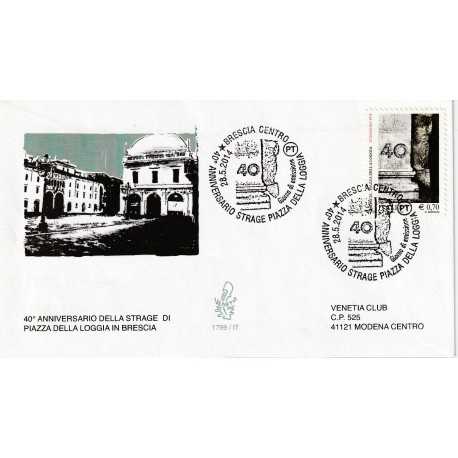 2014 FDC VENETIA 1799/IT ITALIA 40 ANN. STRAGE P.ZZA DELLA LOGGIA BRESCIA MF80009