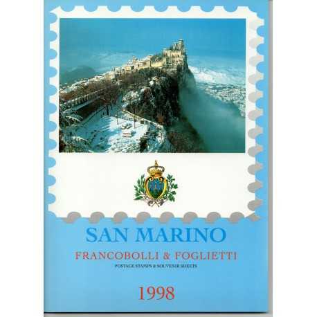 1998 SAN MARINO LIBRO UFFICIALE COMPLETO RACCOLTA EMISSIONI FILATELICHE MF28232
