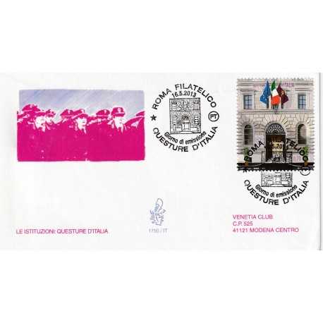 2013 FDC VENETIA 1750/IT ITALIA QUESTURE D'ITALIA MF80061