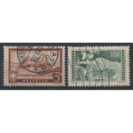1930-31 SVIZZERA SWITZERLAND VEDUTE 2 VALORI USATI MF28340