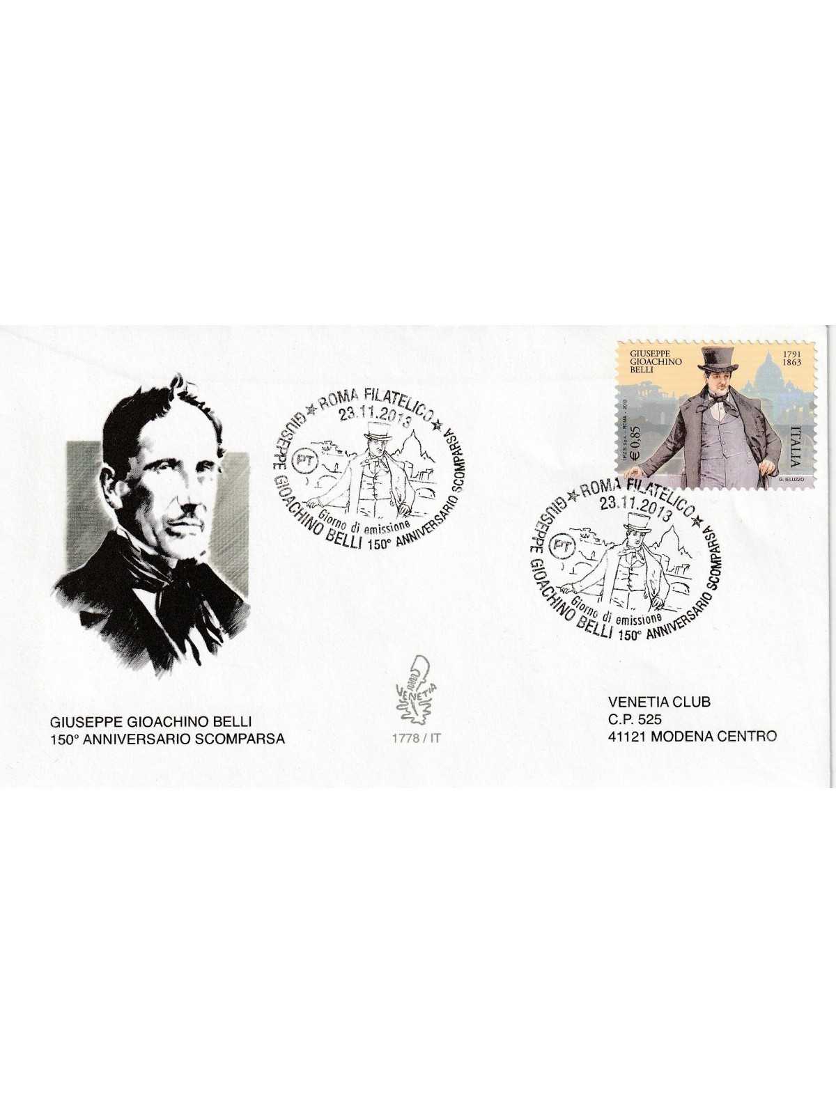 2013 FDC VENETIA 1778/IT ITALIA GIUSEPPE GIOACHINO BELLI MF80085