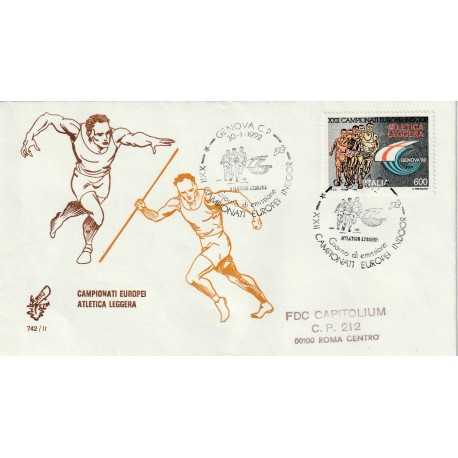 1992 FDC VENETIA 742/IT ITALIA CAMPIONATI EUROPEI ATLETICA LEGGERA MF80090