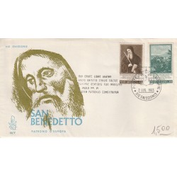 1965 FDC VENETIA N. 88/V VATICANO S. BENEDETTO MF80116