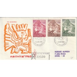 1965 FDC VENETIA N. 90/V VATICANO NATIVITA' 1965 RACCOMANDATA MF80120