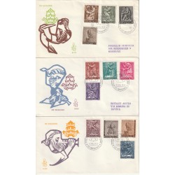 1966 FDC VENETIA N. 91-1-2-3/V VATICANO SERIE IL LAVORO DELL'UOMO MF801121