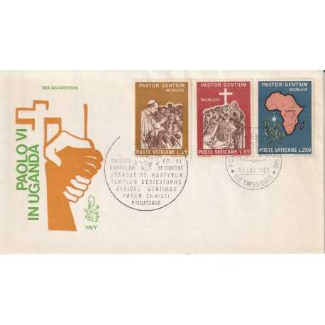 1969 FDC VENETIA N. 105/V VATICANO PAOLO VI IN UGANDA MF80135