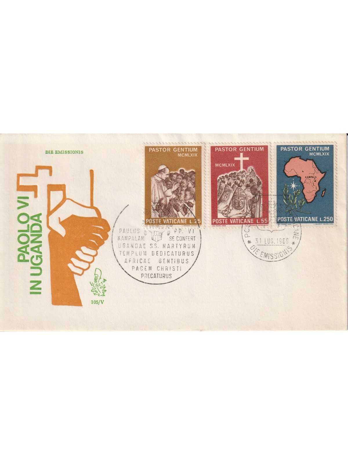 1969 FDC VENETIA N. 105/V VATICANO PAOLO VI IN UGANDA MF80135