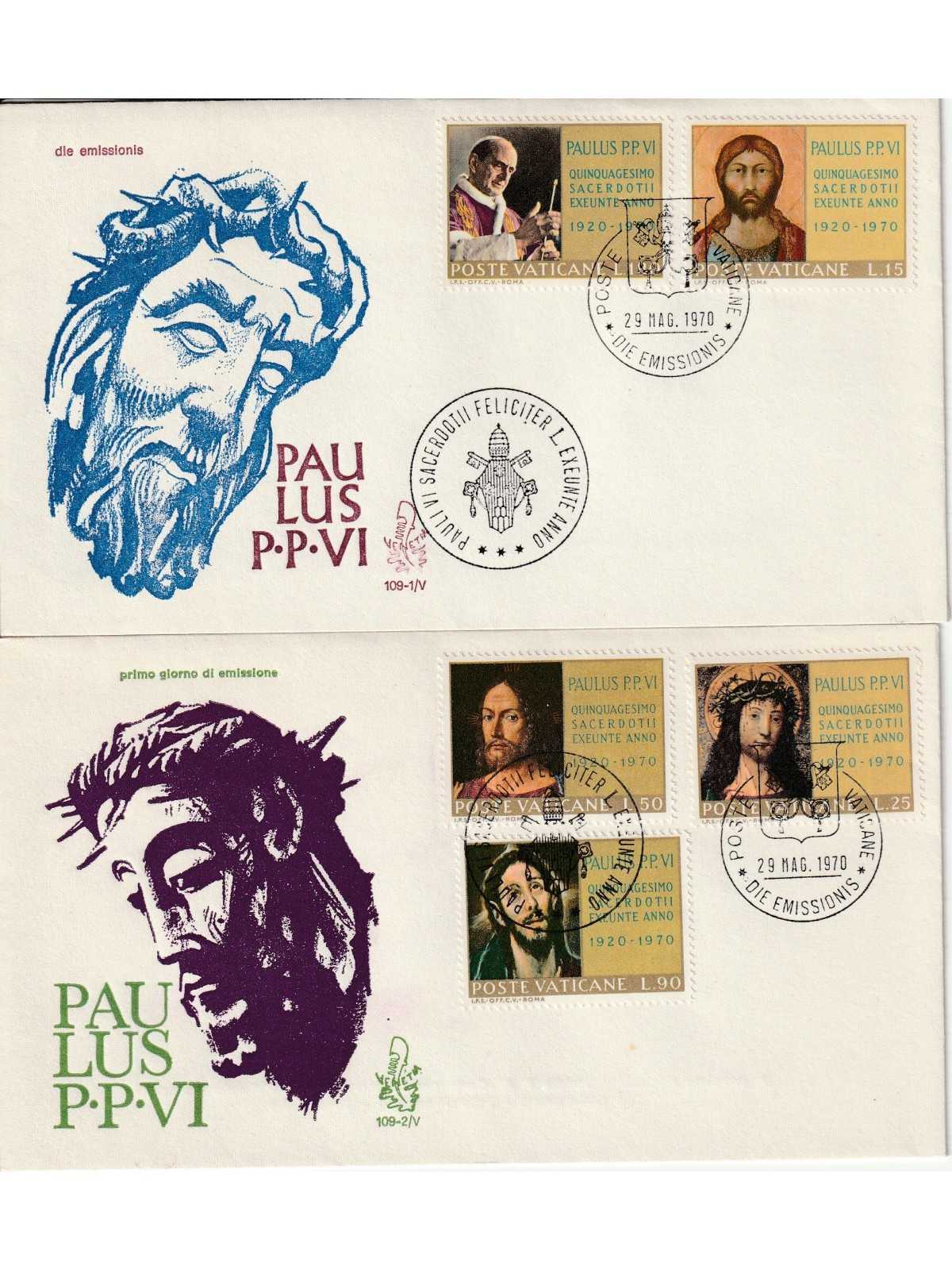 1970 FDC VENETIA N. 109/V VATICANO SERIE SACERDOZIO MF80139