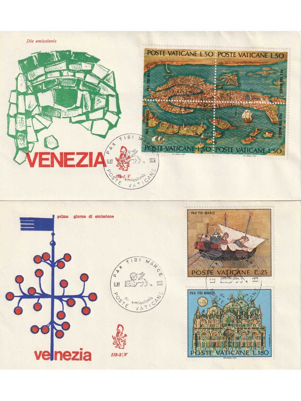 1972 FDC VENETIA N. 118/V VATICANO SERIE SALVIAMO VENEZIA MF80148