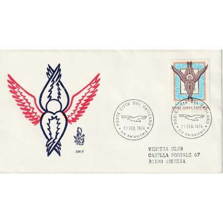 1974 FDC VENETIA N. 128/V VATICANO P.A. ANGELO MF80158