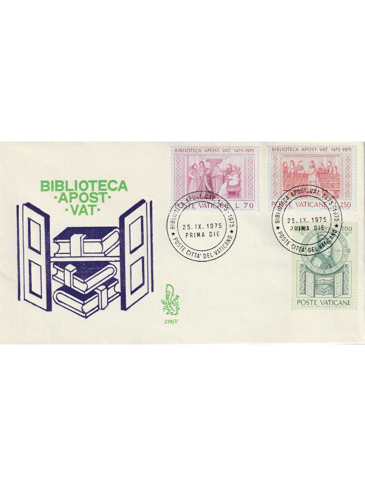 1975 FDC VENETIA N. 136/V VATICANO BIBLIOTECA APOST. VAT. MF80166