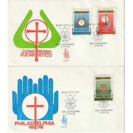 1976 FDC VENETIA N. 142/V VATICANO SERIE CONGRESSO EUCARISTICO MF80172