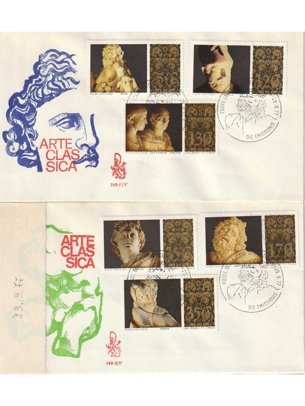 1977 FDC VENETIA N. 148/V VATICANO SERIE SERIE SCULTURE MF80178