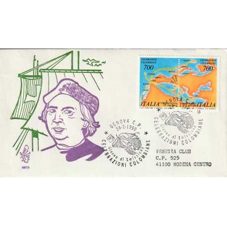 1990 FDC VENETIA N. 697/IT ITALIA CRISTOFORO COLOMBO MF80184