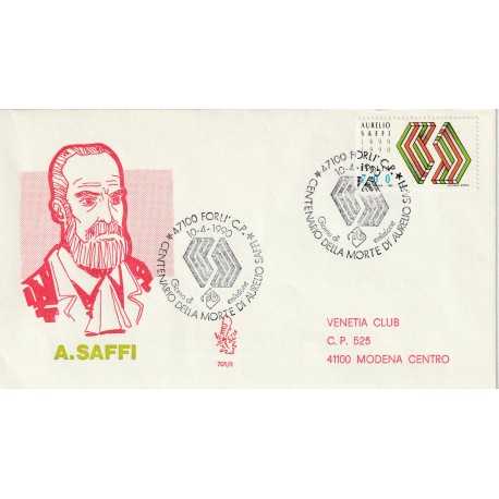 1990 FDC VENETIA N. 701/IT ITALIA AURELIO SAFFI MF80188