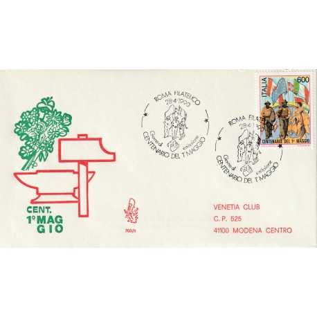 1990 FDC VENETIA N. 703/IT ITALIA I° MAGGIO MF80190