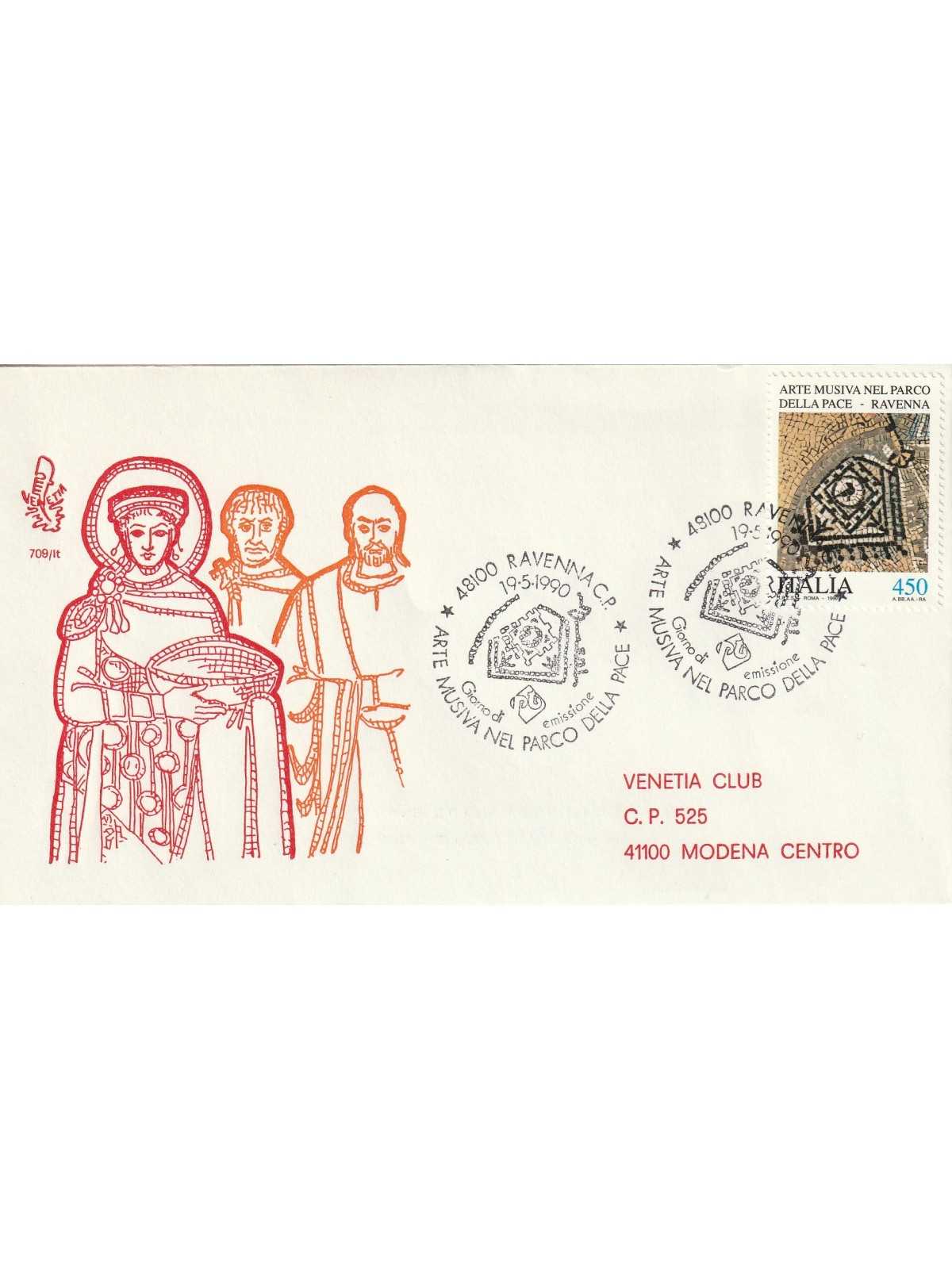 1990 FDC VENETIA N. 709/IT ITALIA PARCO DELLA PACE MF80196