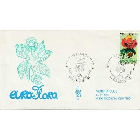 1991 FDC VENETIA N. 719/IT ITALIA EUROFLORA GENOVA MF80207