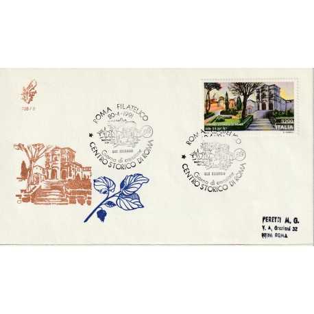 1991 FDC VENETIA N. 726/IT ITALIA CENTRO STORICO DI ROMA MF80215