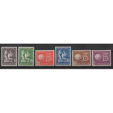 1956 SVIZZERA SWITZERLAND SERVIZIO BUREAU DU TRAVAIL 6 V MNH MF28282