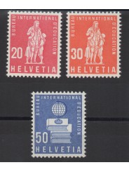 1960 SVIZZERA SWITZERLAND SERVIZIO UFF. INTERN. EDUCAZIONE 3 V MNH MF28413