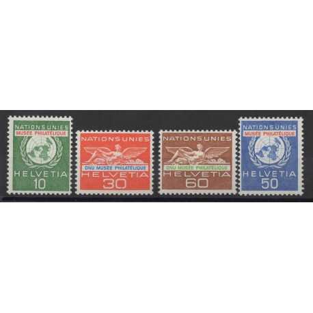 1962 SVIZZERA SWITZERLAND SERVIZIO MUSEO FILATELICO 4 V MNH MF28394